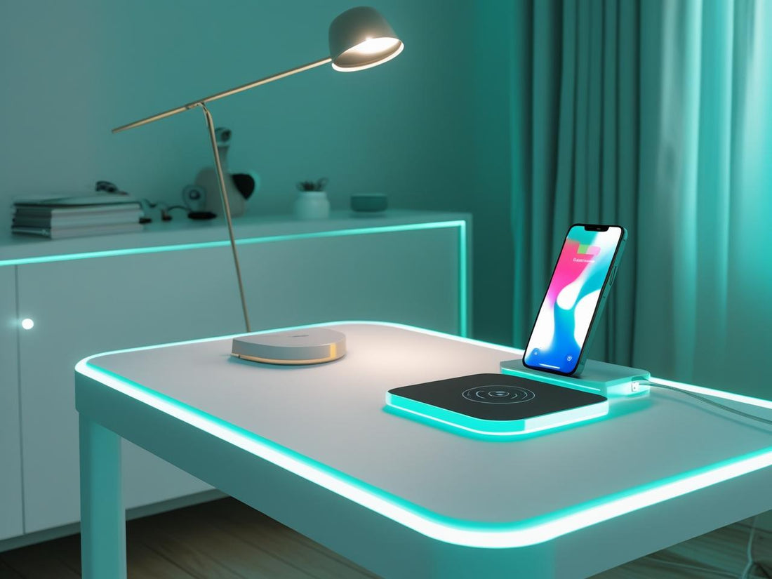 Desk Essentials: LED Table Lamp with Wireless Charger