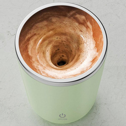 Self-Stirring Stainless Steel Coffee Mug
