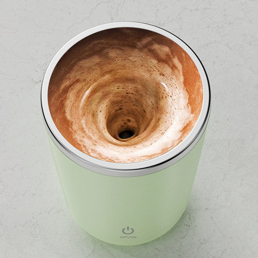 Self-Stirring Stainless Steel Coffee Mug