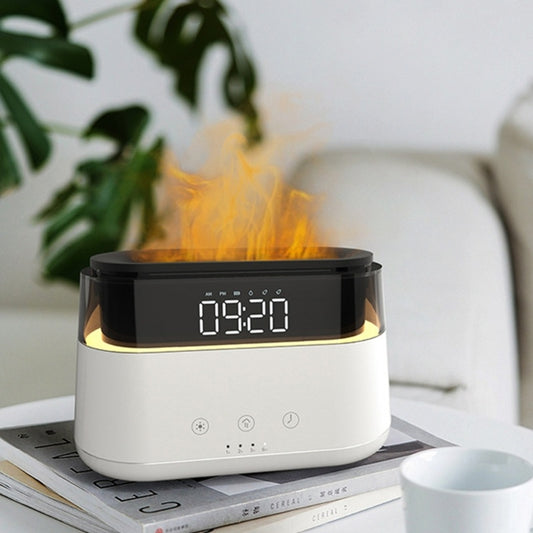 Ultrasonic Flame Clock Humidifier for Bedroom