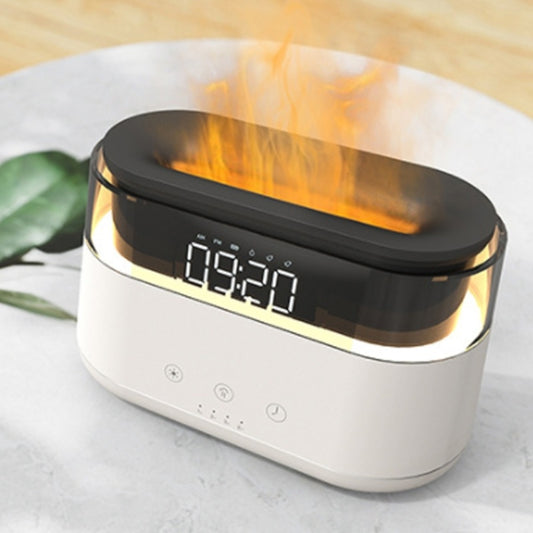 Ultrasonic Flame Clock Humidifier for Bedroom