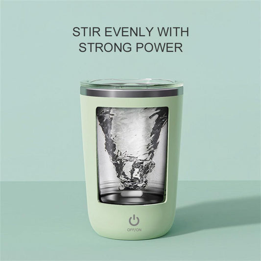 Self-Stirring Stainless Steel Coffee Mug