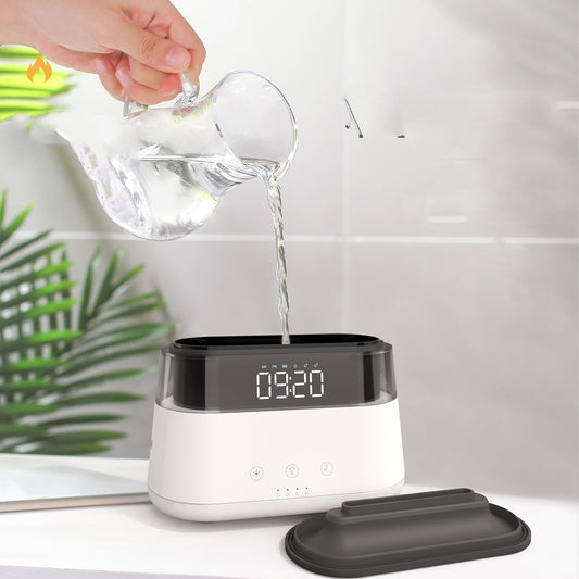 Ultrasonic Flame Clock Humidifier for Bedroom